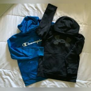 DOUBLE DOWN CHAMPION & UNDER ARMOUR HOODIES.